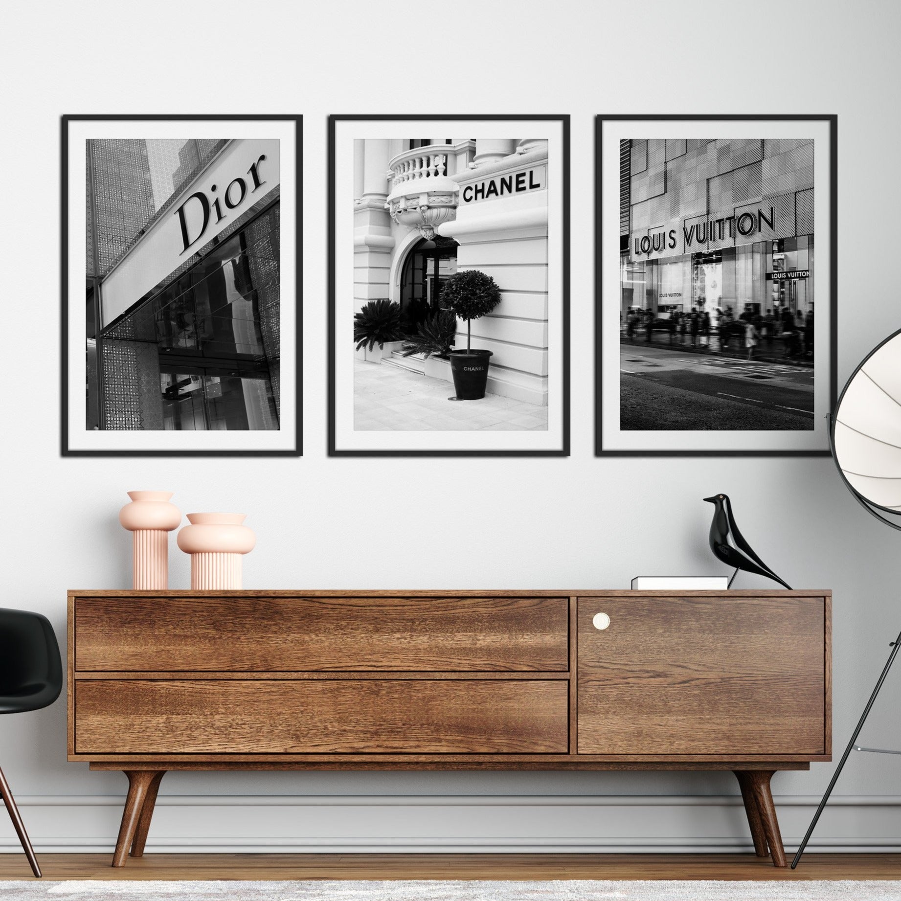 PRINTABLE Set of 3 Black and White Vogue Fashion Posters 