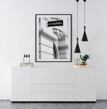 Load image into Gallery viewer, Black &amp; white Chanel wall art
