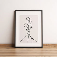 Load image into Gallery viewer, line art print woman

