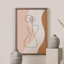 Load image into Gallery viewer, Line art poster featuring nude woman

