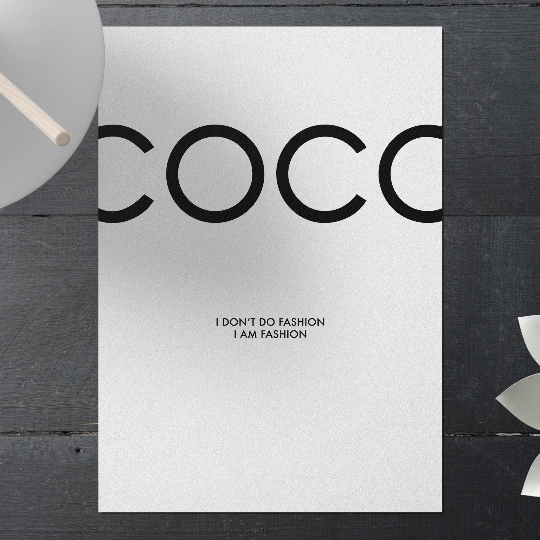 Coco Chanel poster  Posters with fashion citations –