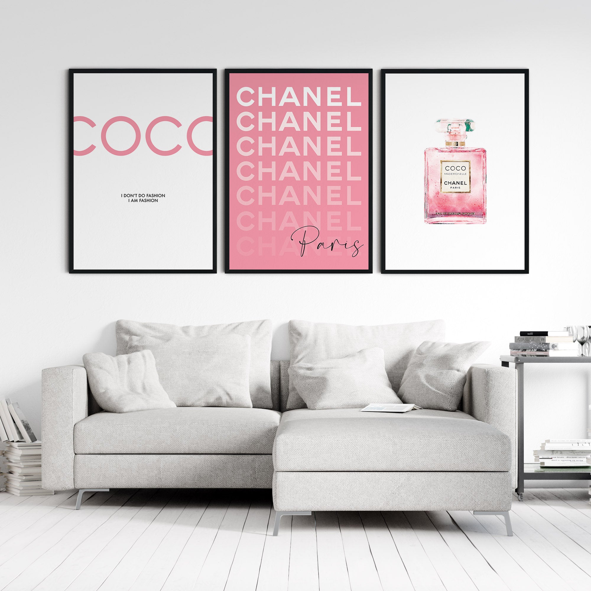 Shopping Lover Quote by Coco Chanel - Fashion Wall Decor for Vanity or  Closet - Closet Wall Art - Fashion Design Glamour Wall Art For Women,  Teens
