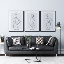 Load image into Gallery viewer, abstract figures set of 3 prints
