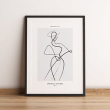 Load image into Gallery viewer, line art woman outline poster
