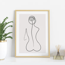 Load image into Gallery viewer, Nude Woman Line Art Print
