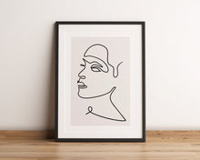 Load image into Gallery viewer, abstract line art face poster

