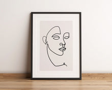Load image into Gallery viewer, Abstract Nose Ring Line Art Print
