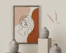 Load image into Gallery viewer, Boho Flowing Hair Line Art Print
