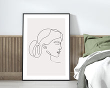 Load image into Gallery viewer, Continuous Line Face Print
