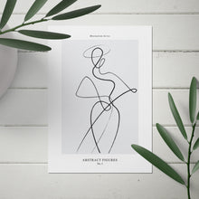 Load image into Gallery viewer, line art woman print
