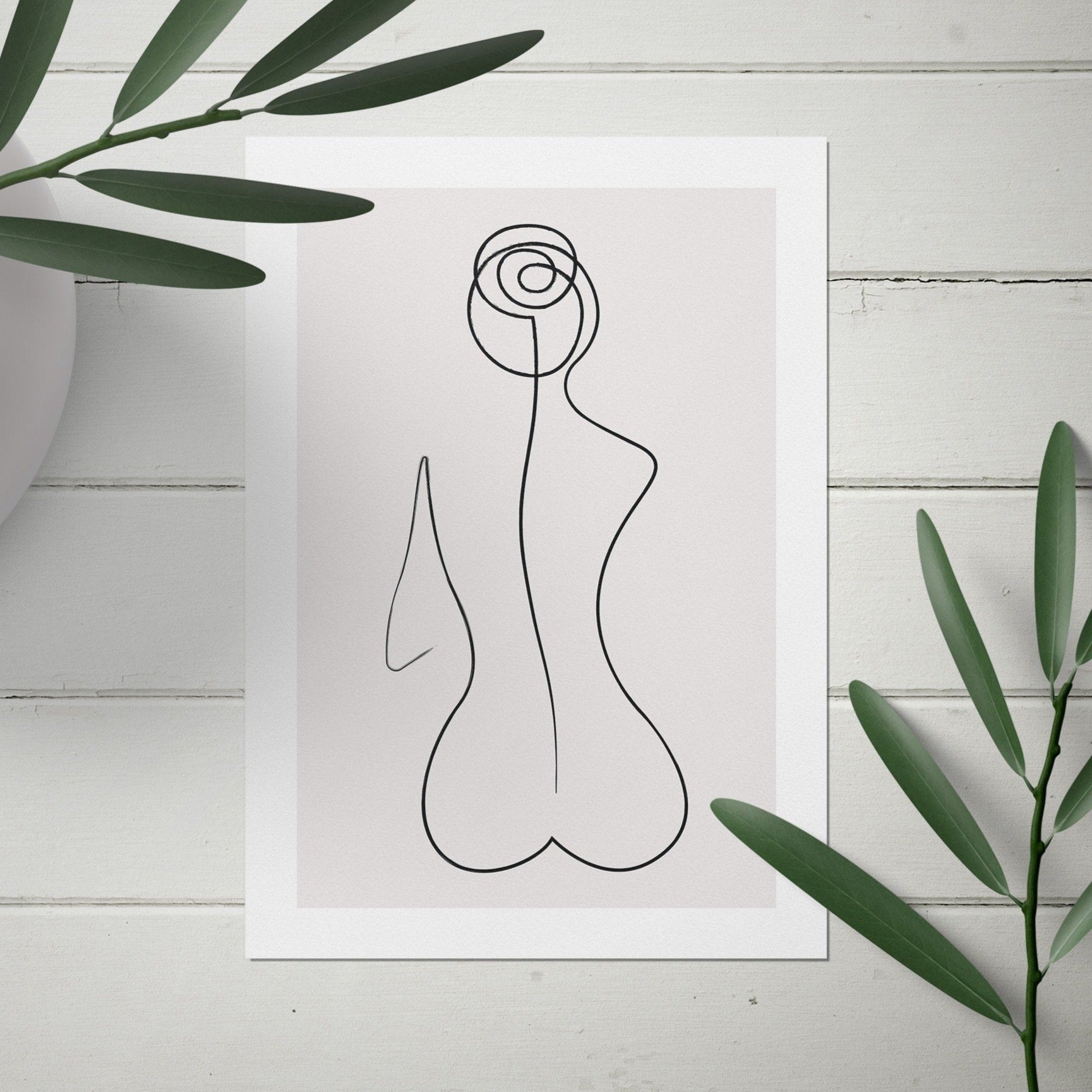 Set of 3 Nude Woman Line Art Prints