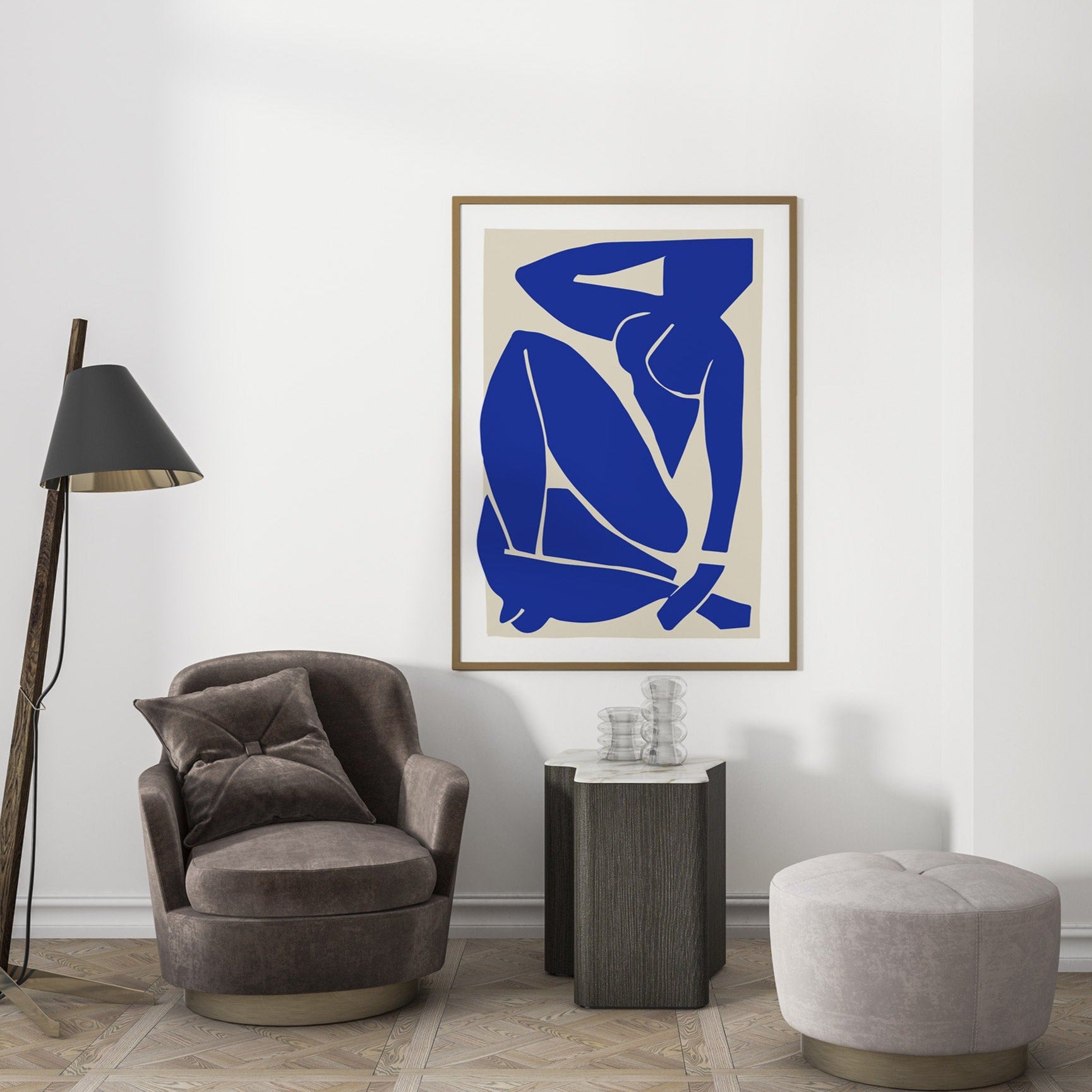 Set of 3 Matisse Blue Nude Prints