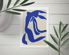 Load image into Gallery viewer, Matisse Blue Nude Cutout Print
