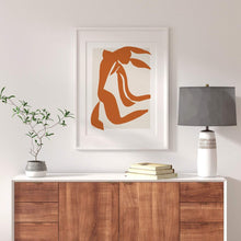Load image into Gallery viewer, Henri Matisse flowing hair print in orange tones
