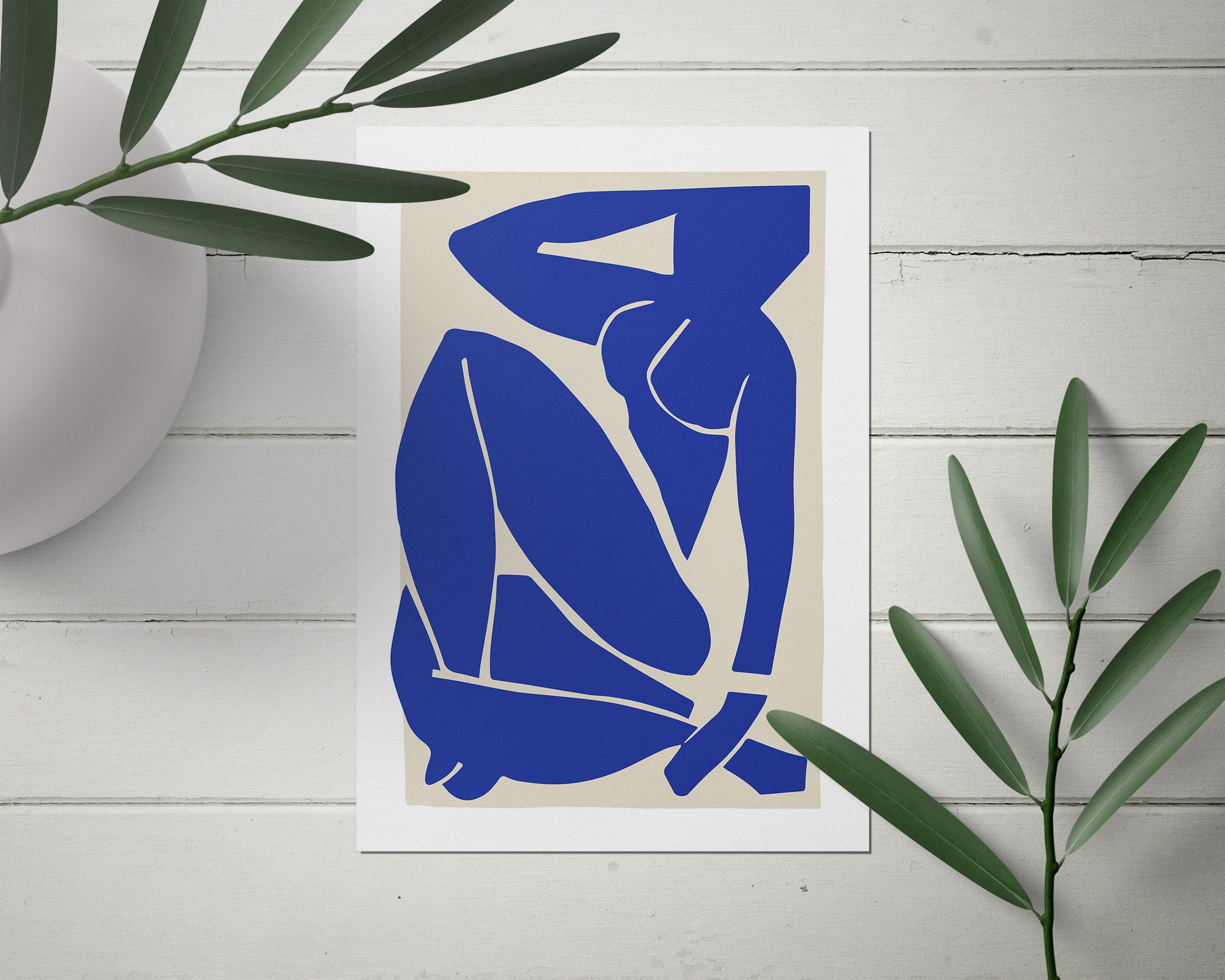 abstract nude woman print
