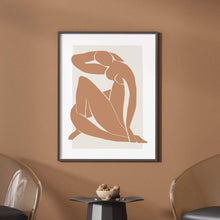 Load image into Gallery viewer, Henri Matisse nude cutout print in brown
