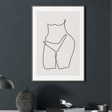 Load image into Gallery viewer, Erotic line art bikini print
