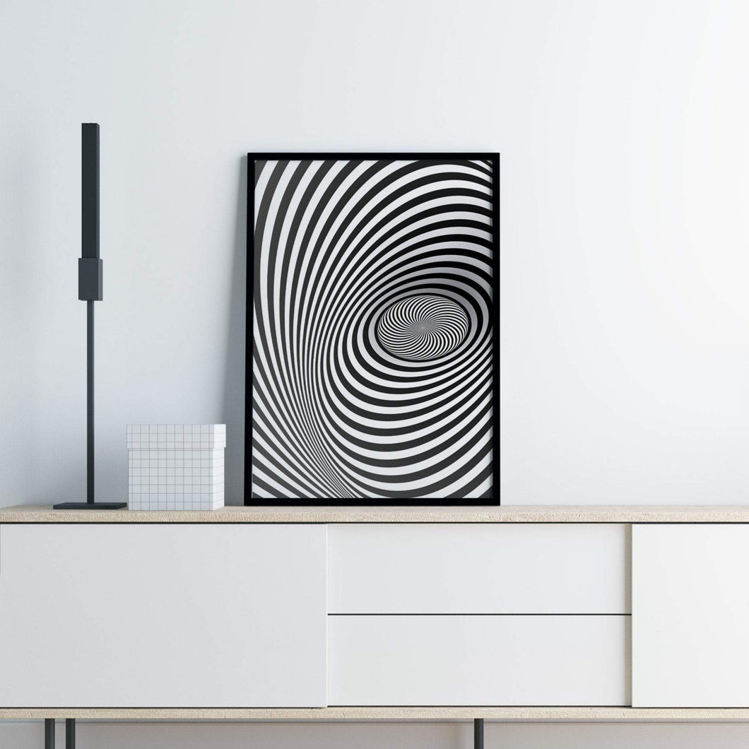Black & White Geometric Print