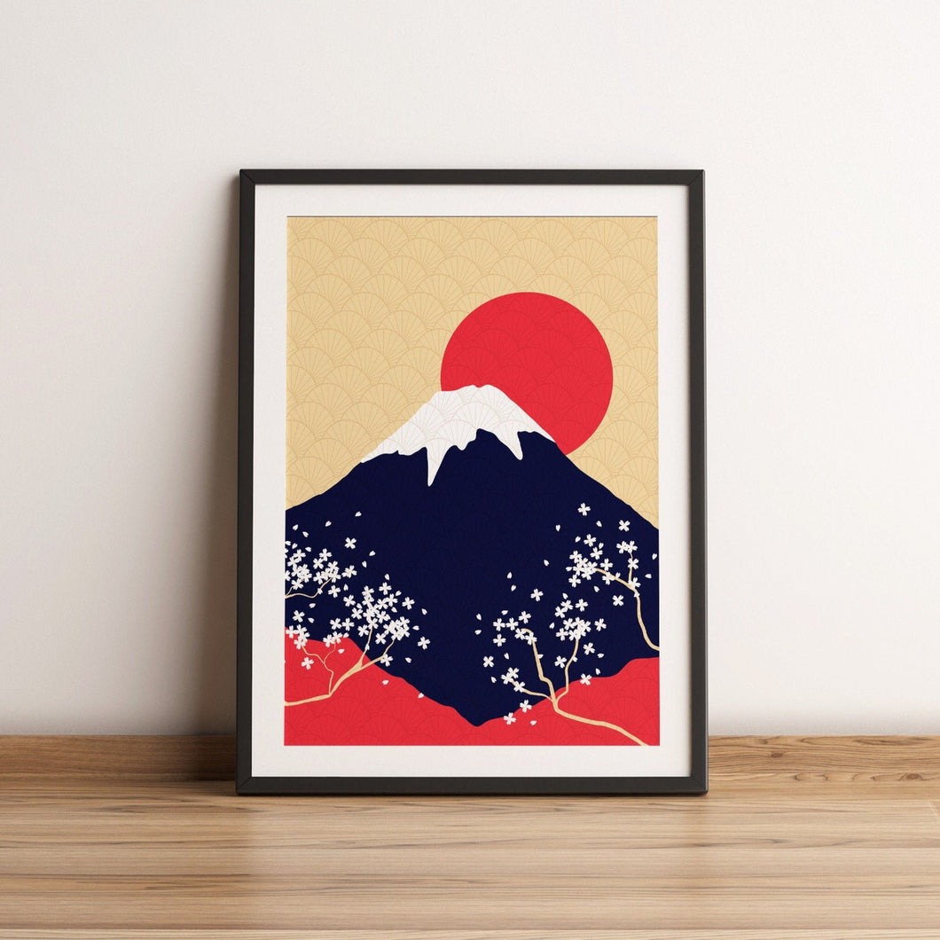 Mt Fuji graphical print