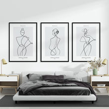 Load image into Gallery viewer, set of 3 minimalist prints
