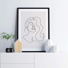 Load image into Gallery viewer, Line art face print
