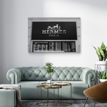 Load image into Gallery viewer, Hermes Paris canvas wall art in a modern living room
