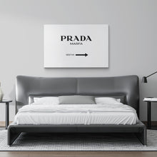 Load image into Gallery viewer, Modern bedroom decor with Prada Marfa sign
