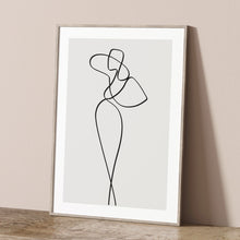 Load image into Gallery viewer, Line art featuring woman with hat
