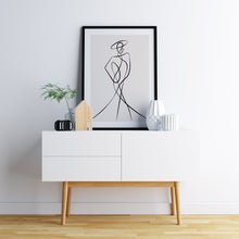 Load image into Gallery viewer, Line art print featuring a dancing woman
