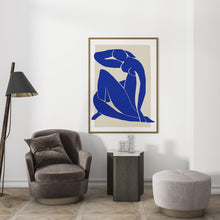Load image into Gallery viewer, living room interior with Matisse nu Blue poster
