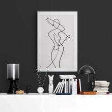 Load image into Gallery viewer, Line Art Woman Canvas Print
