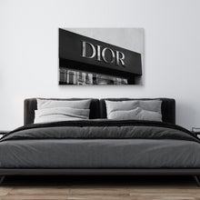 Load image into Gallery viewer, Bedroom decor with a Dior canvas print
